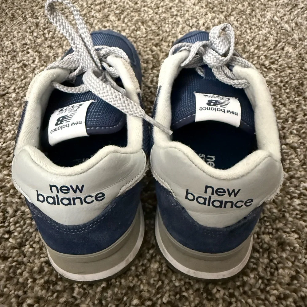 New Balance Blue and White Classic 574 Sneakers women’s size 6.5 - Picture 4 of 5